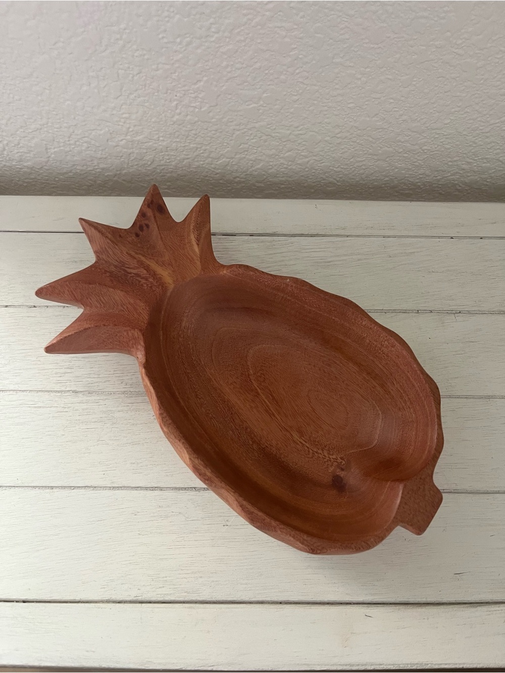 Kamami Wood Monkey Pod Hawaiian Pineapple Bowl Snack Trinkets
